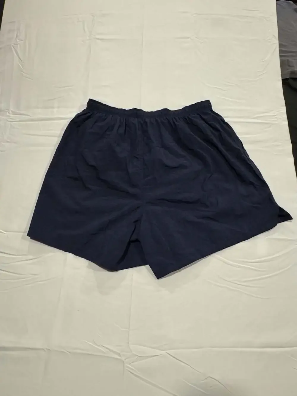 Vintage Y2K Speedo Nylon Athletic Swim Trunks Men's Size L Navy Blue
